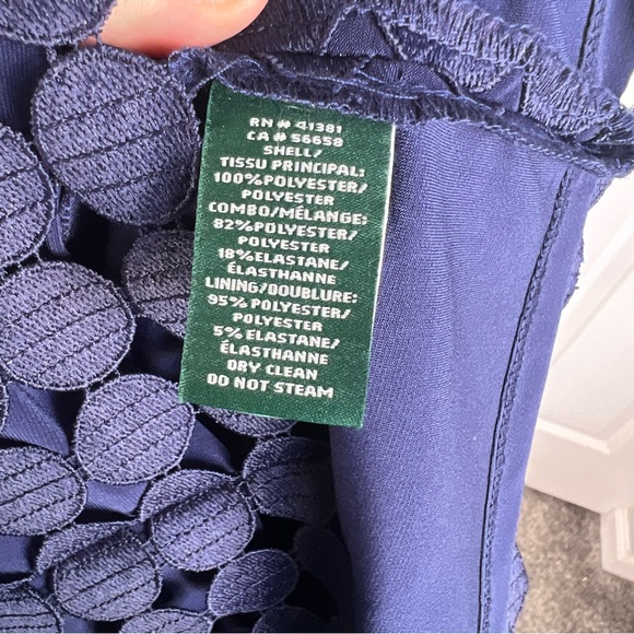 Sz 4 Lauren Ralph Lauren Polka Dot Lace Overlay Sheath Dress NWOT $170 MSRP - Picture 10 of 10